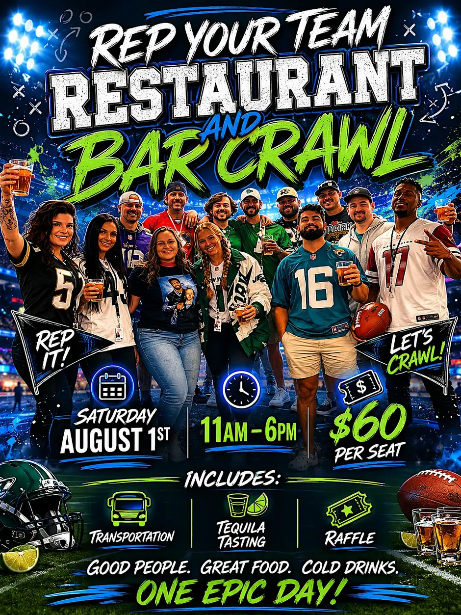 REP YOUR TEAM RESTAURANT & BAR CRAWL
